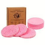 20 Count Compressed Facial Sponges Round Facial Cleansing Sponges Natural Cosmetic Spa Sponges For Face Cleansing Massage Exfoli