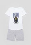 Superbalist Boys Batman Pj Set White Top - Grey Pants