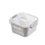 Removable Drain Basket Food Container White Kitchen Organiser