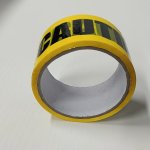 Pvc Caution Tape 1PC 4.8CM X 24.99METER - Yellow black Safety Warning Tape For Hazardous Areas Durable Packaging & Marking Tape