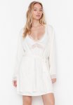Belted Lace Dressing Gown - Ecru