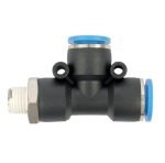 AirCraft Pu Hose Fitting Tee 12X12MM X 1 4"M