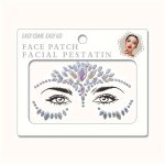 Sparkle Face Colorful Luminous Sticker Glow In Dark Drill 1PC Resin Material Face Shiny Glitter Decoration For Daily Party And M