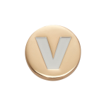 Goldair Gold Letter V Jibbitz - Multi Osfa
