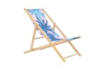 Wooden Beach Chair - Pink Palm