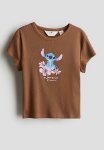 Ribbed T-Shirt - Brown Lilo & Stitch