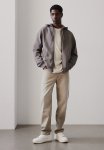 Loose Fit Zip-through Hoodie - Dark Greige