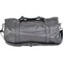 King Kong Leather Sports Duffel Leather Barrel Shaped Bag Black