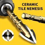5PCS/7PCS 3-12MM Cross Hex Tile Drill Bit For Glass Concrete Ceramic Tile Hole Opener Tungsten Carbide Hard Alloy Bits Set Tools