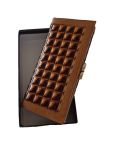 Fino Check Grid Purse With Genuine Leather Interior - Brown SKDK530