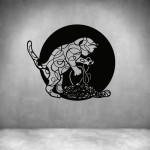 CAT Playing With Wool - Rust Coat L 1000 X H 860MM
