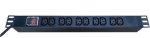 CA114-1 Pdu 19 1U 10 Way 10A Iec Outlet With On off Switch