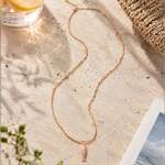 Fish Pendant Smokey Beaded Necklace - Blush Free