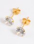 Goldair Gold Plated Sterling Silver Cubic Zirconia Stud Earrings