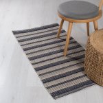 Striped Box Rug 60X120CM Navy