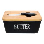 175 103MM Ceramic Butter Dish Black 14175