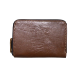Compact Leather Wallet-tan Brown