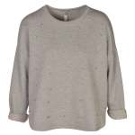 Oversized Diamante Sweater - Grey Free