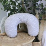 Feeding Pillow Cover Light Purple With White Spots