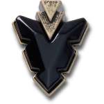 Goldair Gold And Black Arrowhead Jibbitz - Multi Osfa