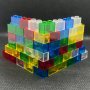 40PCS/BAG Small Bricks Transparent Clear Brick 1X2 Building Block Classic Bulk Parts Accessories Toys For Children Halloween Christmas Gift