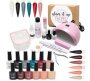 High Quality Uv/led Glam Gel Nail Polish Starter&soak Off Kit 25 Set Pink Lamp Drogon/rhaenys