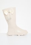 PoP Candy Bowknot D Cor Knee High Boots - Beige