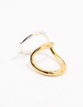 Mixed Metals Elongated Wrapped Ring - M l