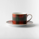 Jenna Clifford - Red Tartan Cup & Saucer In Gift Box