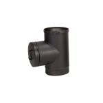 125 185 Mm T-piece 90 Deg Black Insulated