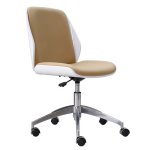 Bentwood Swivel Office Chair With Aluminum Base