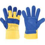 Superior Split Leather S5 Riggergloves Blue gold