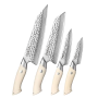 Masshiro 4 Piece Damascus Chef Knife Set