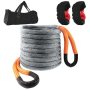 Kinetic Recovery Tow Rope 1'' X 30' 33000LBS Mbs Heavy Duty Snatch Rope With 2 Soft Shackles 41800LBS For Jeep Suv Utv Atv Truck