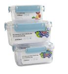 Rectangular Plastic Food Storage Container Set 3-PIECE