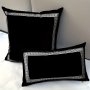 1PC Luxury Embroidery Velvet Simple Style Polyester Cushion Cover Pillow Cover Bedroom Accessories Sofa Cushion Cover Collectible Buildings Accessories Cushion Is Not Included