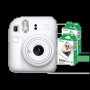 Fujifilm Instax MINI 12 Clay White Instant Film Camera Combo 1