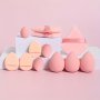 12pc All-purpose Makeup Sponges Set Consisting Of 3 Triangular Powder Puffs 3 Mini Air Cushion Powder Puffs And 3 Mini Beauty Blenders Suitable For