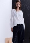 Muslin Popover Blouse - White