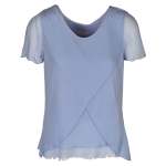 Double Layered Silky Drape Top - Sky Free