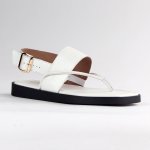 Ivy Leather Thong Sandal - White - 8