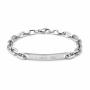 Ourania Stainless Steel Chain Link Bracelet For Men Women Id Bar Chain Link