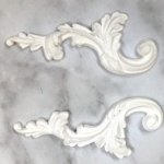 JP592 White Resin Furniture Leaf Swirl White 2X