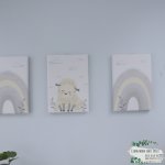 Canvas Boyish Rainbow Sheep