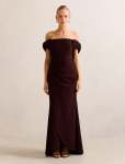 Kalee Bow Wrap Skirt Dress - 20 Deep Plum