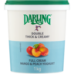Thick & Creamy Mango & Peach Full Cream Yoghurt 1KG
