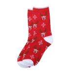 Festive Christmas Socks Assorted Designs - Red Reindeer