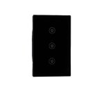 Smart Wi-fi Light Switch -3 Gang QT-ATS03L Black