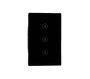 Smart Wi-fi Light Switch -3 Gang QT-ATS03L Black