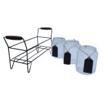 3 Piece Glass Jars With Stand And Chalkboard Tags SGN1778